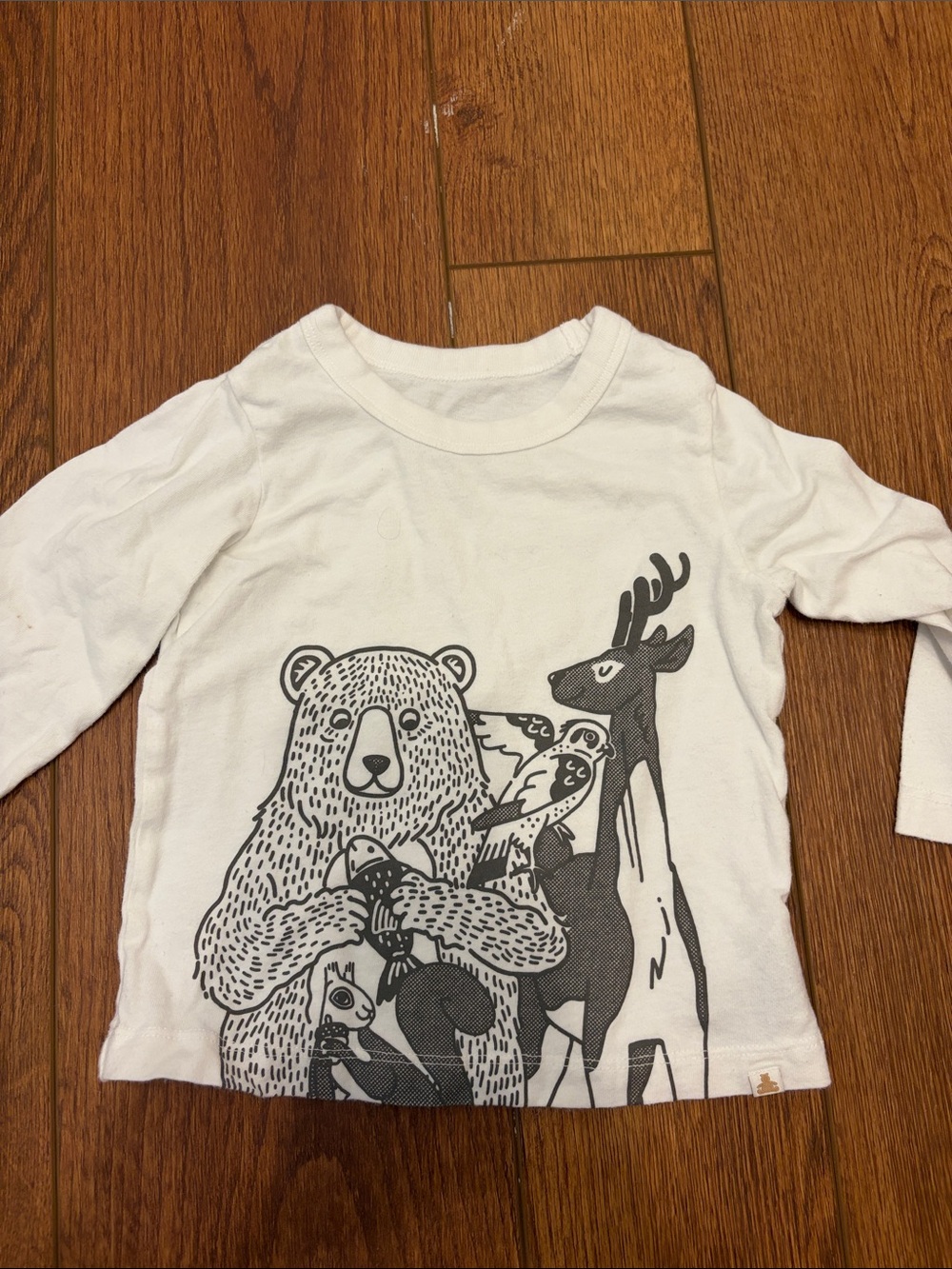 Baby Long-Sleeve Graphic Top with Forest Animals
